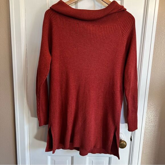 Lane Bryant cowl neck red/orange sweater - Picture 2 of 7